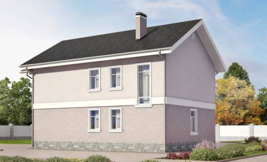 170-008-П Проект двухэтажного дома, красивый дом из газобетона Ясногорск | Проекты домов от House Expert
