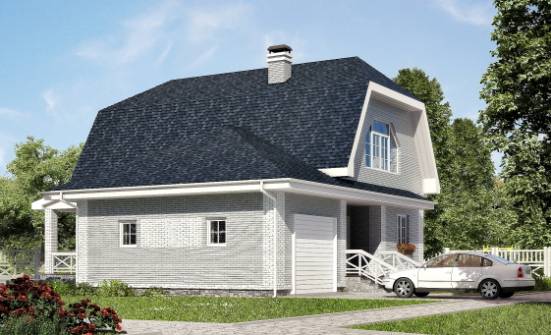 160-006-Л Проект двухэтажного дома мансардный этаж и гаражом, красивый домик из арболита Узловая | Проекты домов от House Expert