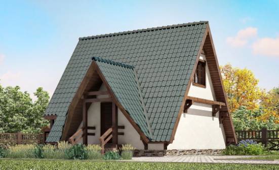 070-003-П Проект двухэтажного дома мансардой, маленький коттедж из дерева Новомосковск | Проекты домов от House Expert