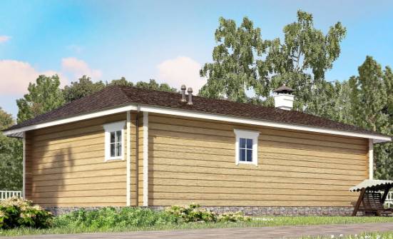 095-001-Л Проект одноэтажного дома, экономичный загородный дом из дерева Новомосковск | Проекты одноэтажных домов от House Expert
