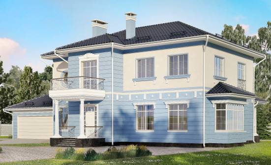 285-003-Л Проект двухэтажного дома, гараж, большой загородный дом из кирпича Кимовск | Проекты домов от House Expert
