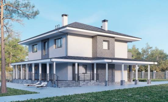 250-004-Л Проект двухэтажного дома, большой дом из газосиликатных блоков Тула | Проекты домов от House Expert