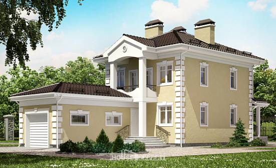 150-006-Л Проект двухэтажного дома и гаражом, современный домик из керамзитобетонных блоков Богородицк | Проекты домов от House Expert