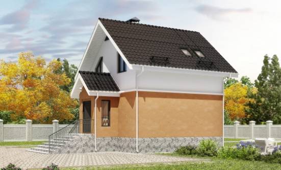 100-005-Л Проект трехэтажного дома с мансардой, классический загородный дом из бризолита Узловая | Проекты домов от House Expert