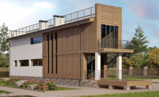 100-003-Л Проект двухэтажного дома, небольшой загородный дом из блока Ясногорск | Проекты домов от House Expert