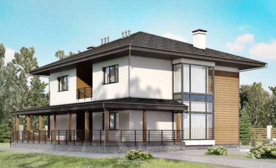 245-001-П Проект двухэтажного дома, современный дом из газобетона Тула | Проекты домов от House Expert