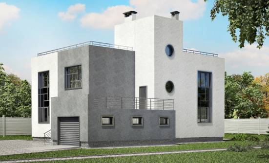 255-001-П Проект двухэтажного дома, гараж, большой дом из блока Ясногорск | Проекты домов от House Expert