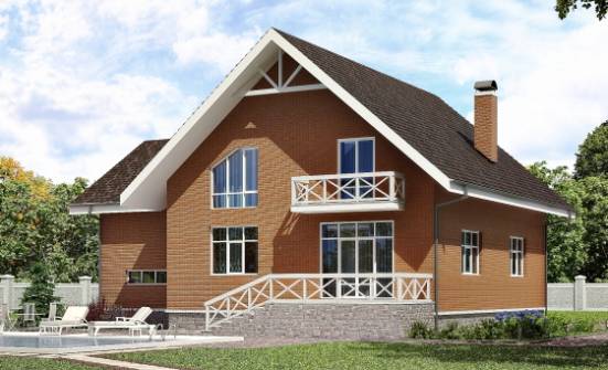 215-001-П Проект двухэтажного дома мансардой, гараж, современный домик из пеноблока Ясногорск | Проекты домов от House Expert