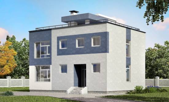 180-005-П Проект двухэтажного дома, средний коттедж из твинблока Кимовск | Проекты домов от House Expert