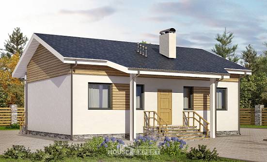 080-004-П Проект одноэтажного дома, компактный домик из бризолита Тула | Проекты домов от House Expert