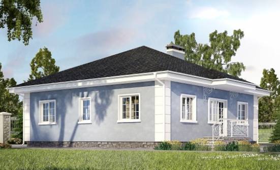 100-001-П Проект одноэтажного дома, экономичный загородный дом из бризолита Богородицк | Проекты одноэтажных домов от House Expert