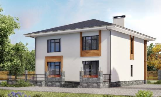 180-015-П Проект двухэтажного дома, скромный дом из блока Узловая | Проекты домов от House Expert