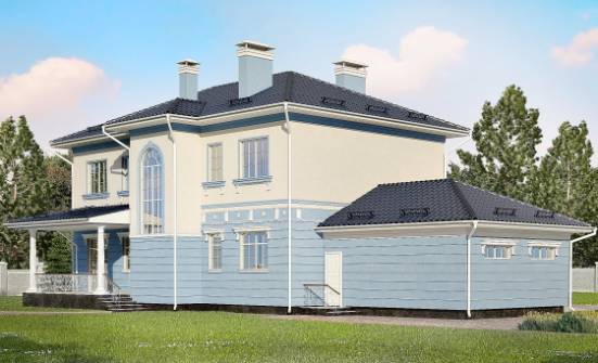 285-003-Л Проект двухэтажного дома, гараж, большой загородный дом из кирпича Кимовск | Проекты домов от House Expert