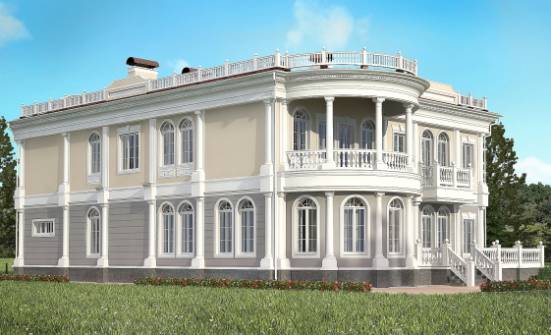 505-001-П Проект двухэтажного дома, гараж, классический загородный дом из твинблока Ясногорск | Проекты домов от House Expert