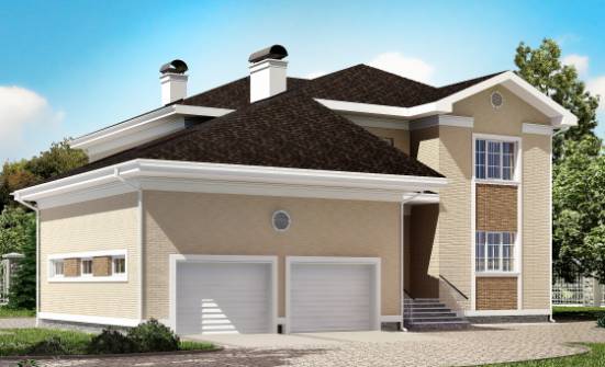 335-001-Л Проект двухэтажного дома и гаражом, уютный коттедж из кирпича Венёв | Проекты домов от House Expert