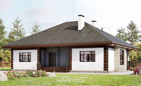 135-003-П Проект одноэтажного дома, классический домик из газобетона Кимовск | Проекты домов от House Expert