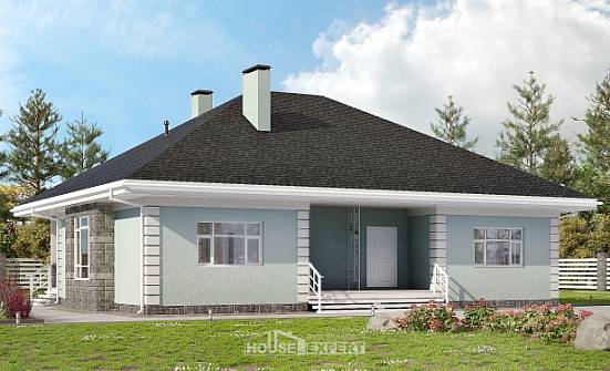 135-003-Л Проект одноэтажного дома, уютный загородный дом из теплоблока Тула | Проекты домов от House Expert