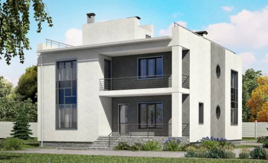255-001-П Проект двухэтажного дома, гараж, большой дом из блока Ясногорск | Проекты домов от House Expert