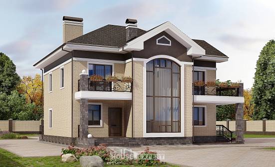 200-006-П Проект двухэтажного дома, классический загородный дом из кирпича Богородицк | Проекты домов от House Expert