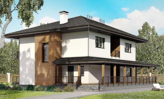 245-001-П Проект двухэтажного дома, современный дом из газобетона Тула | Проекты домов от House Expert