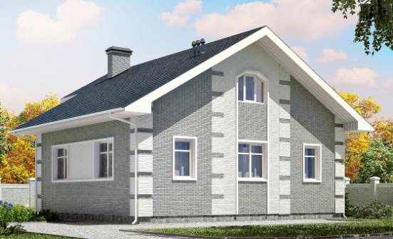 115-001-Л Проект двухэтажного дома мансардный этаж, уютный домик из газобетона Узловая | Проекты домов от House Expert