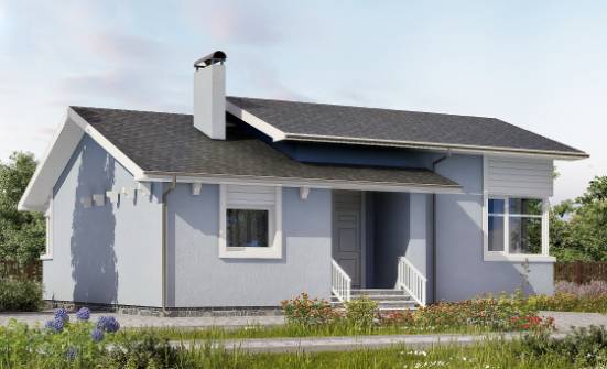 110-003-Л Проект одноэтажного дома, экономичный загородный дом из керамзитобетонных блоков Алексин | Проекты одноэтажных домов от House Expert