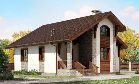 080-002-Л Проект одноэтажного дома, дешевый дом из бризолита Кимовск | Проекты домов от House Expert