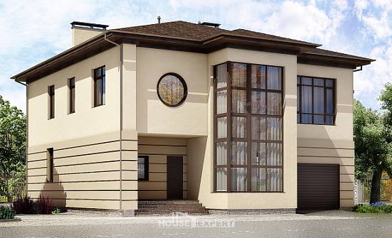 300-006-П Проект двухэтажного дома и гаражом, большой загородный дом из кирпича Ефремов | Проекты домов от House Expert