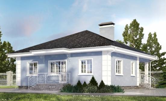 100-001-П Проект одноэтажного дома, экономичный загородный дом из бризолита Богородицк | Проекты домов от House Expert