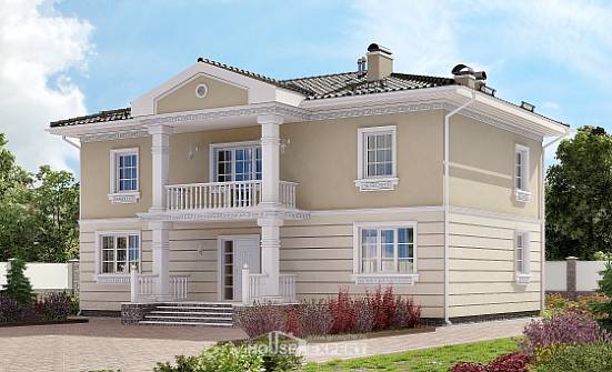 210-005-Л Проект двухэтажного дома, современный загородный дом из теплоблока Венёв | Проекты домов от House Expert