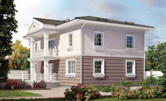 210-005-П Проект двухэтажного дома, средний дом из пеноблока Ясногорск | Проекты домов от House Expert