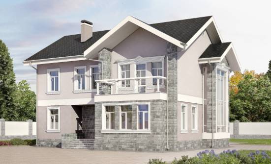 170-008-П Проект двухэтажного дома, красивый дом из газобетона Ясногорск | Проекты домов от House Expert