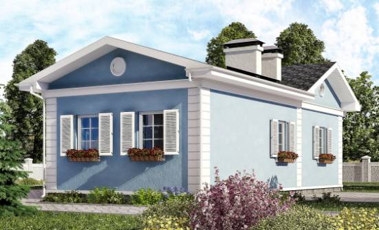 090-004-П Проект одноэтажного дома, классический дом из арболита Узловая | Проекты одноэтажных домов от House Expert
