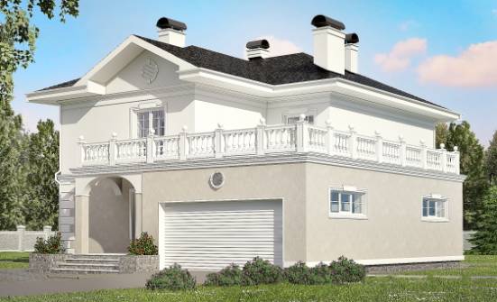 340-002-П Проект двухэтажного дома, гараж, современный домик из кирпича Богородицк | Проекты домов от House Expert