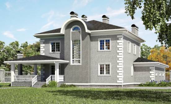 245-004-Л Проект двухэтажного дома, гараж, классический коттедж из кирпича Новомосковск | Проекты домов от House Expert
