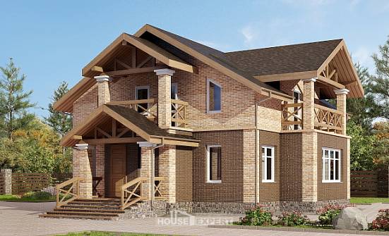 160-014-П Проект двухэтажного дома, современный загородный дом из поризованных блоков Ефремов | Проекты домов от House Expert