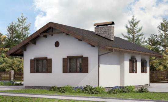 090-002-П Проект одноэтажного дома, бюджетный дом из кирпича Ясногорск | Проекты домов от House Expert