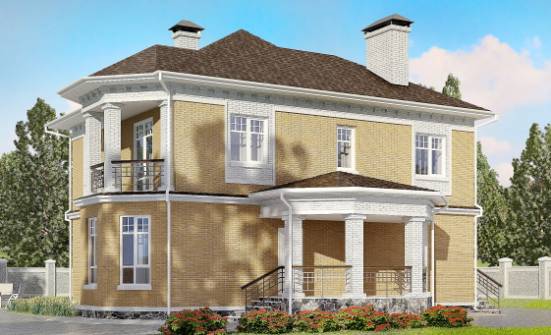160-001-Л Проект двухэтажного дома, красивый дом из керамзитобетонных блоков Ясногорск | Проекты домов от House Expert