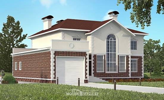 380-001-Л Проект двухэтажного дома, гараж, огромный загородный дом из кирпича Ясногорск | Проекты домов от House Expert