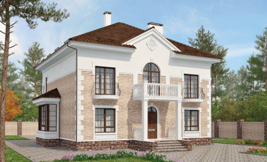220-008-П Проект двухэтажного дома, красивый загородный дом из кирпича Новомосковск | Проекты домов от House Expert