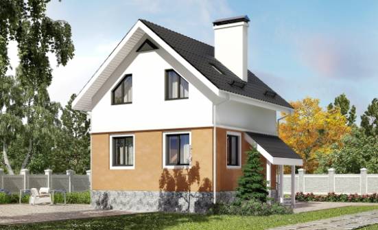 100-005-Л Проект трехэтажного дома с мансардой, классический загородный дом из бризолита Узловая | Проекты домов от House Expert