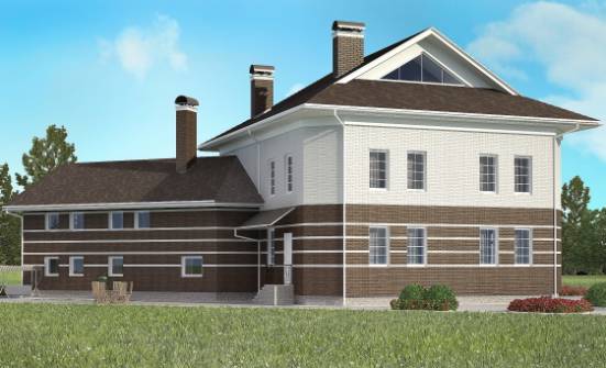 410-001-П Проект двухэтажного дома и гаражом, классический домик из кирпича Тула | Проекты домов от House Expert