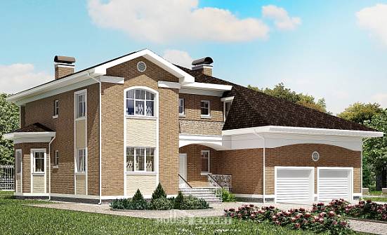 335-002-П Проект двухэтажного дома, гараж, красивый загородный дом из кирпича Кимовск | Проекты домов от House Expert