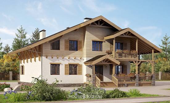 260-001-Л Проект двухэтажного дома с мансардой, уютный загородный дом из кирпича Кимовск | Проекты домов от House Expert