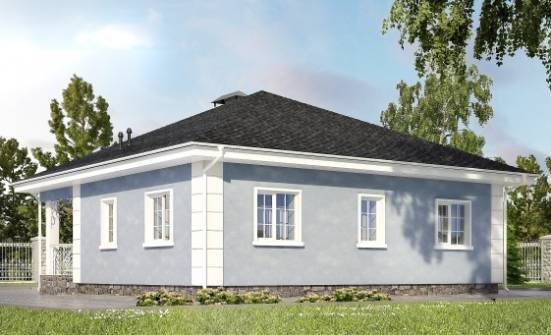 100-001-П Проект одноэтажного дома, экономичный загородный дом из бризолита Богородицк | Проекты одноэтажных домов от House Expert