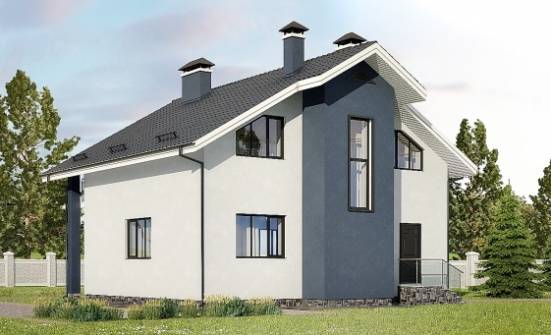 150-005-П Проект двухэтажного дома с мансардой, красивый домик из газобетона Узловая | Проекты домов от House Expert