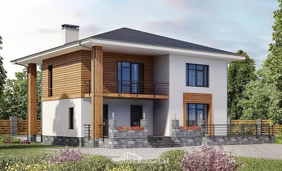 180-015-П Проект двухэтажного дома, скромный дом из блока Узловая | Проекты домов от House Expert