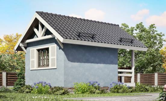 020-001-П Проект одноэтажного дома, экономичный коттедж из бревен Богородицк | Проекты одноэтажных домов от House Expert