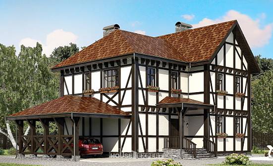 180-004-Л Проект двухэтажного дома мансардой и гаражом, скромный домик из кирпича Тула | Проекты домов от House Expert