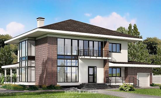 275-002-П Проект двухэтажного дома, гараж, просторный загородный дом из кирпича Алексин | Проекты домов от House Expert